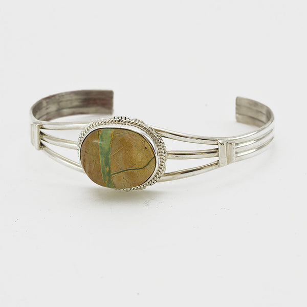 Navajo Lady Boulder Turquoise Sterling Silver Bracelet