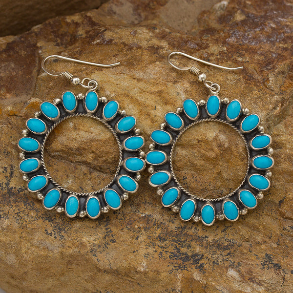 Sleeping Beauty Turquoise Full Circle Earrings