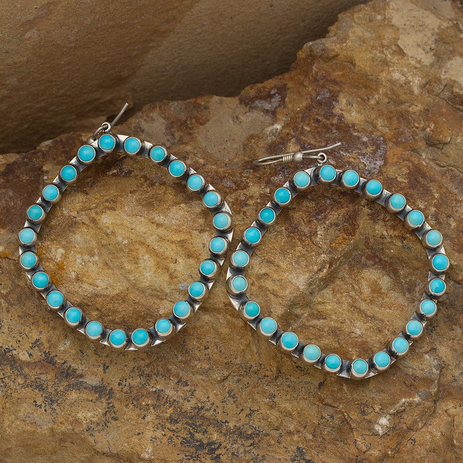Sleeping Beauty Turquoise Full Square Earrings