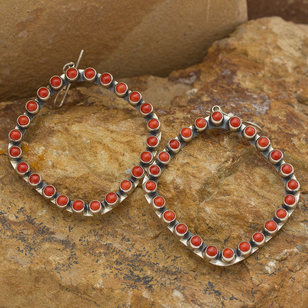 Don Lucas Coral Full Square Earrings