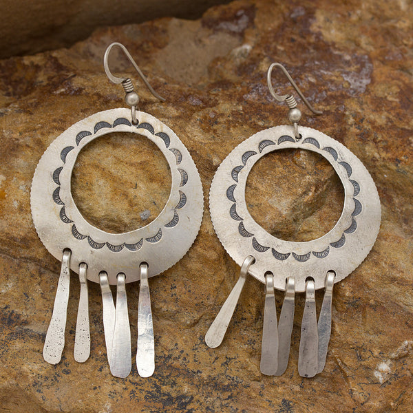 Don Lucas Silver Dangle Earrings