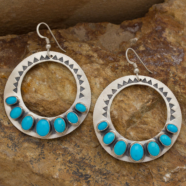Sleeping Beauty Turquoise Earrings