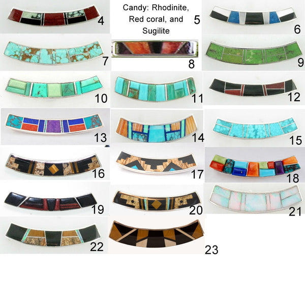 David Rosales Kayenta Inlaid Sterling Silver Huggie Earrings