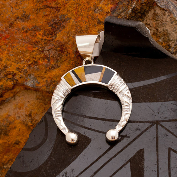 Inlaid Sterling Silver Horseshoe