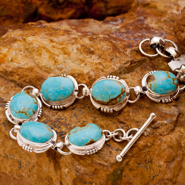 Number Eight Toggle Sterling Silver Bracelet