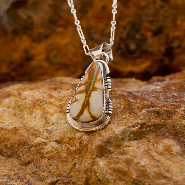 Tear Drop Boulder Turquoise Pendant