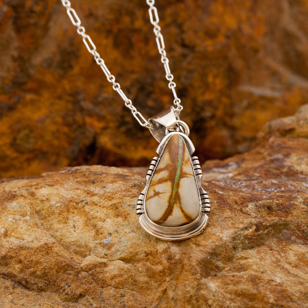 Tear Drop Boulder Turquoise Pendant
