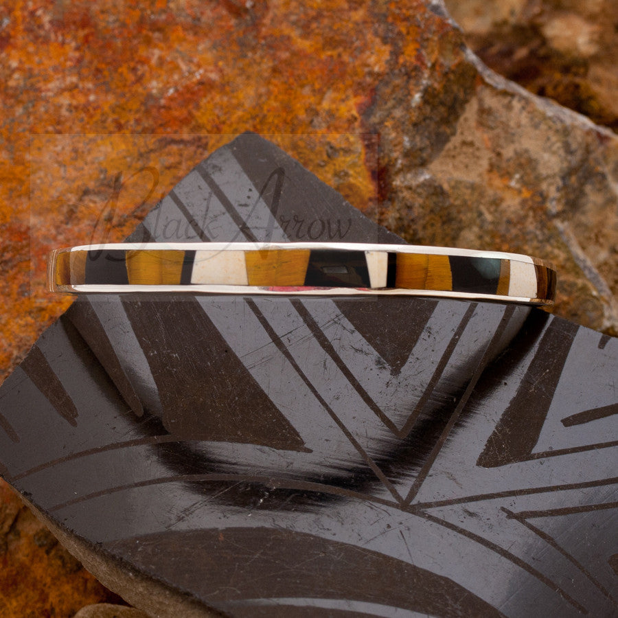 David Rosales Kayenta Witful Inlaid Sterling Silver Bracelet