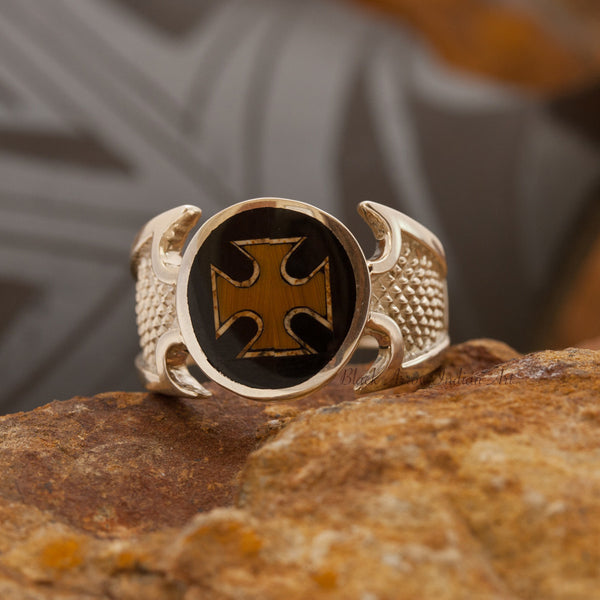 David Rosales Inlaid Four Quarters Sterling Silver Ring