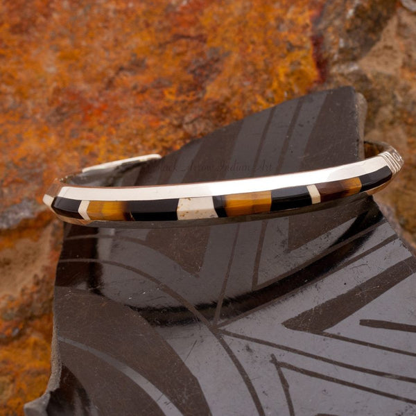 David Rosales Kayenta Arrow Inlaid Sterling Silver Bracelet