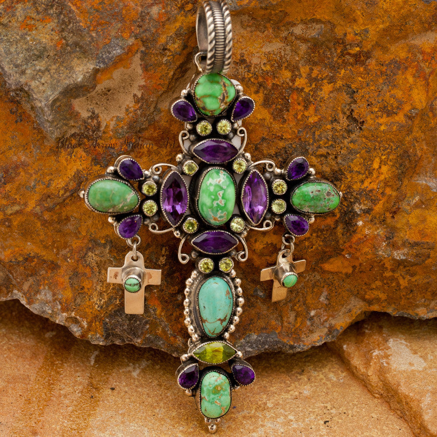 Leo Feeney Caracao Lake Sterling Silver Cross Pendant