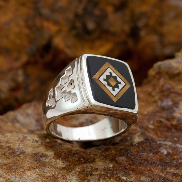 David Rosales Serenity Kayenta Inlaid Sterling Silver Ring