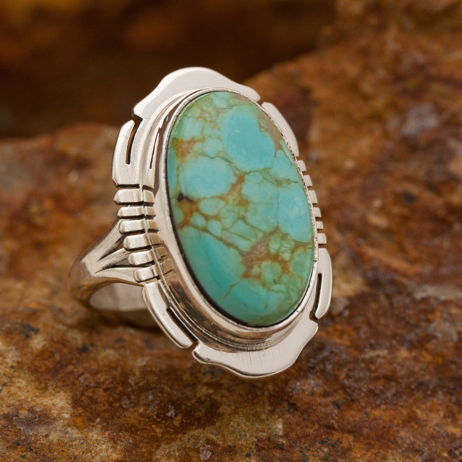 Number 8 Turquoise Ring - SIZE 5.5