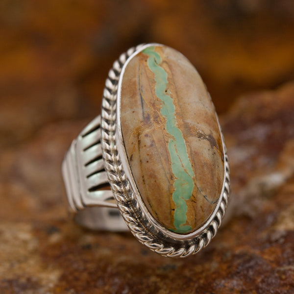 Boulder Turquoise Ring  SIZE 6