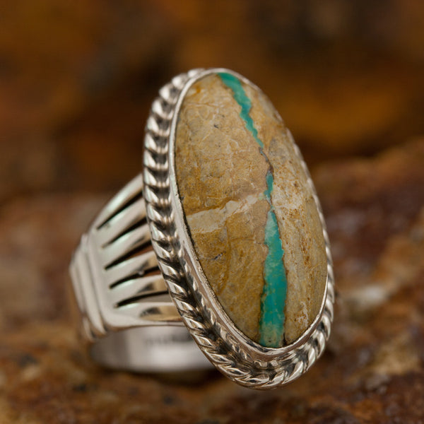 Boulder Turquoise Ring  SIZE 6.5