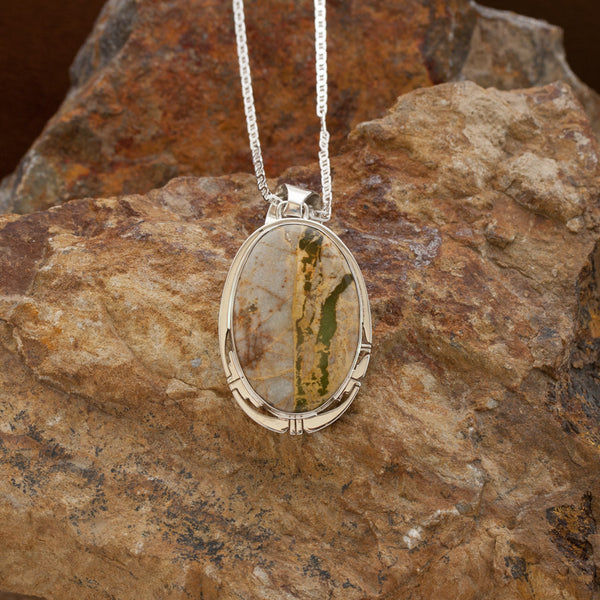 Boulder Turquoise Thoreau Sterling Silver Pendant