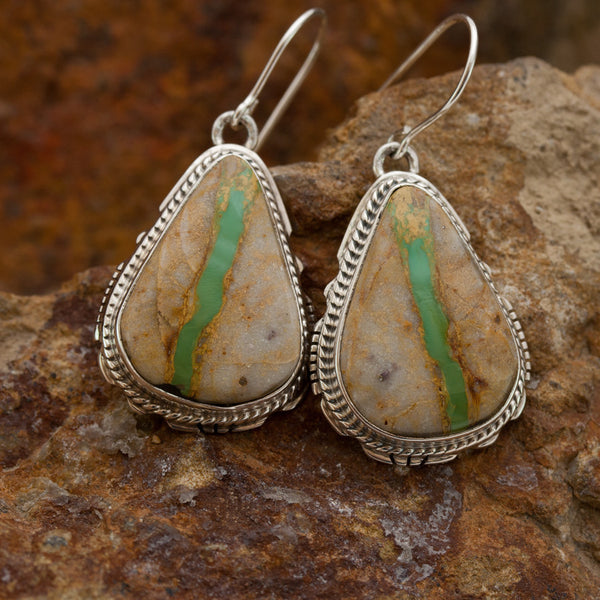 Alexandria Boulder Turquoise Sterling Silver Earrings
