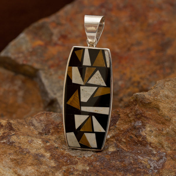 David Rosales Kayenta Braque Inlaid Sterling Silver Pendant