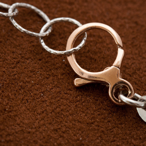 Glittering Rose Gold and Rhodium Plated Necklace