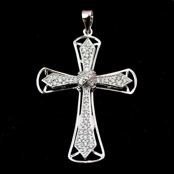 Sterling Silver and Cubic Zirconia Cross