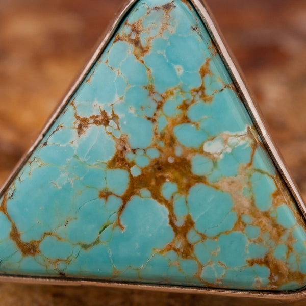 Triangular Number 8 Turquoise Sterling Silver Earrings