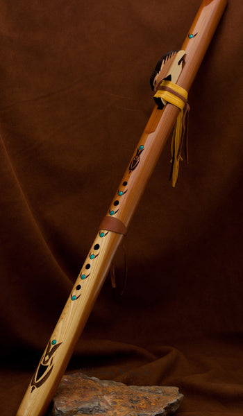 Odell Borg Cedar w/Turquoise Golden Eagle Flute in Key of F#