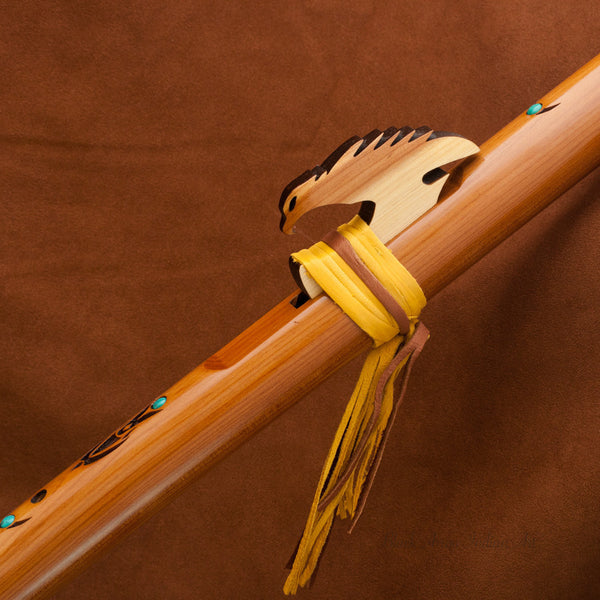 Odell Borg Cedar w/Turquoise Golden Eagle Flute in Key of F#