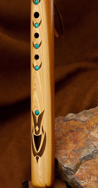 Odell Borg Cedar w/Turquoise Golden Eagle Flute in Key of F#