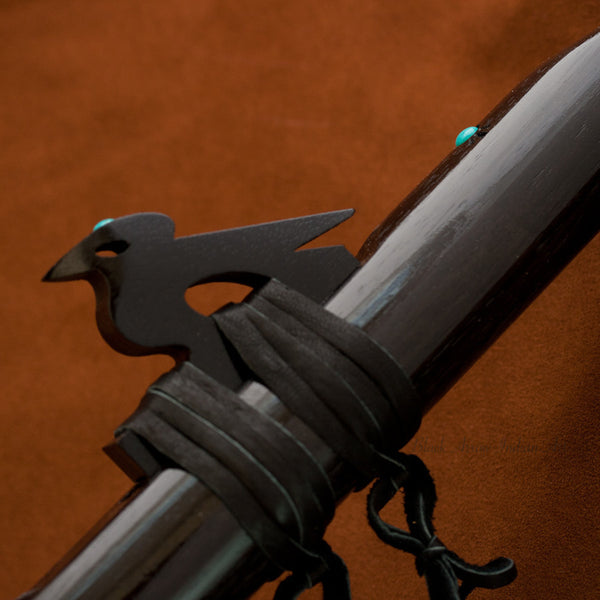 Odell Borg Ebonized Turquoise Crow Flute in Key of A