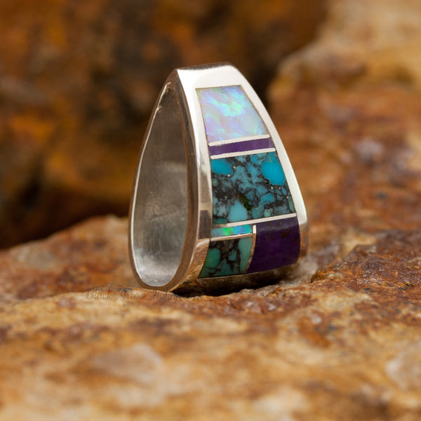 David Rosales Shalako Inlaid Sterling Silver Pendant