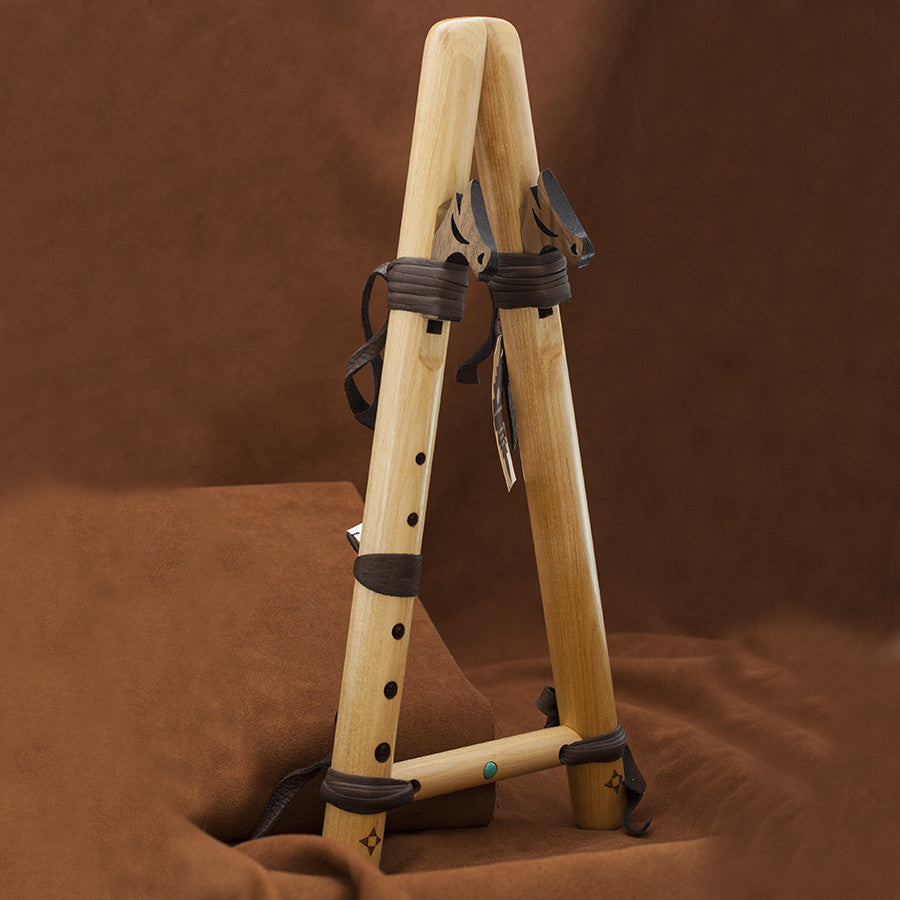 Odell Borg Birch Double Kestrel Drone Flute in Key of High D