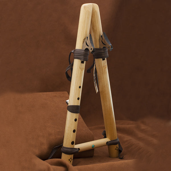 Odell Borg Birch Double Kestrel Drone Flute in Key of High D