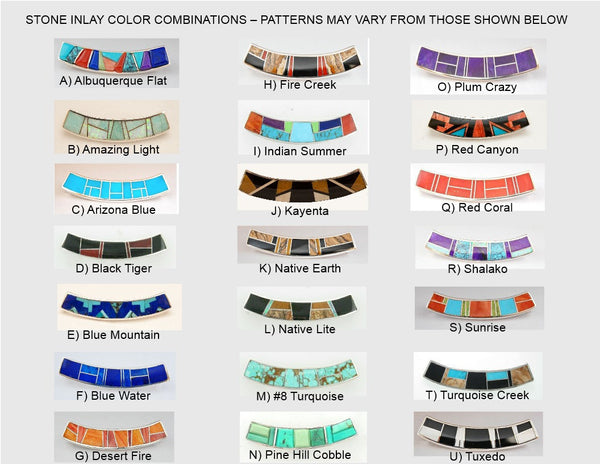 Inlaid Sterling Silver Earrings