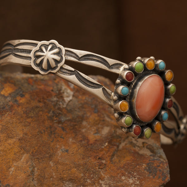 Don Lucas Pink Coral and Multistone Bracelet