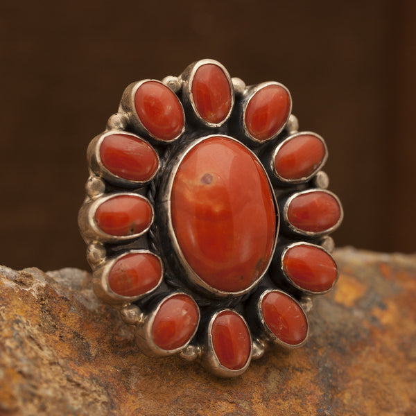 Don Lucas Coral Ring Size 8