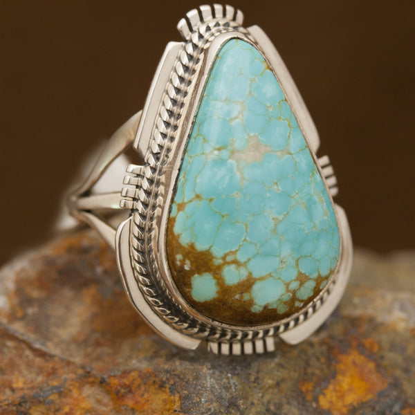 Number 8 Turquoise Ring  SIZE 6.5