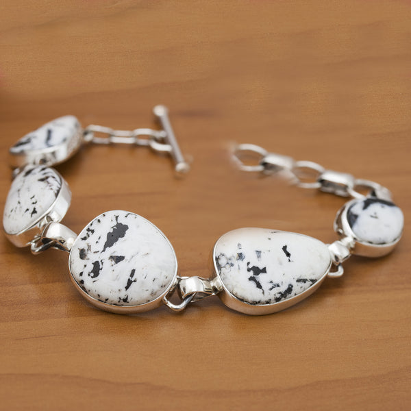 White Buffalo Caramel Swirl Toggle Bracelet
