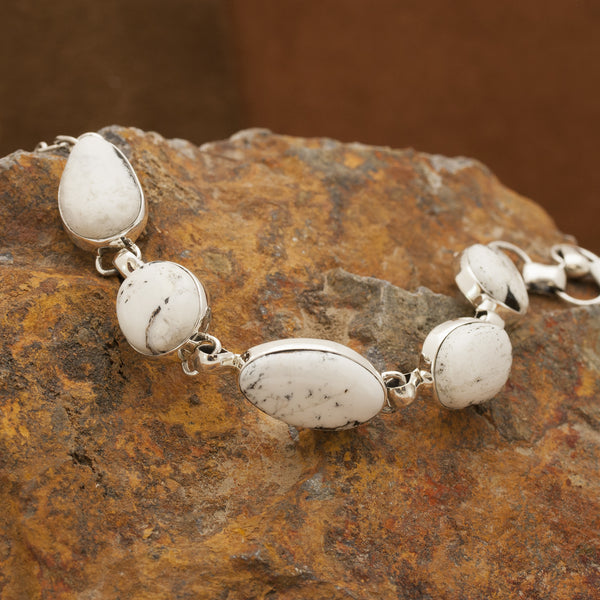 White Buffalo Swirl Toggle Bracelet
