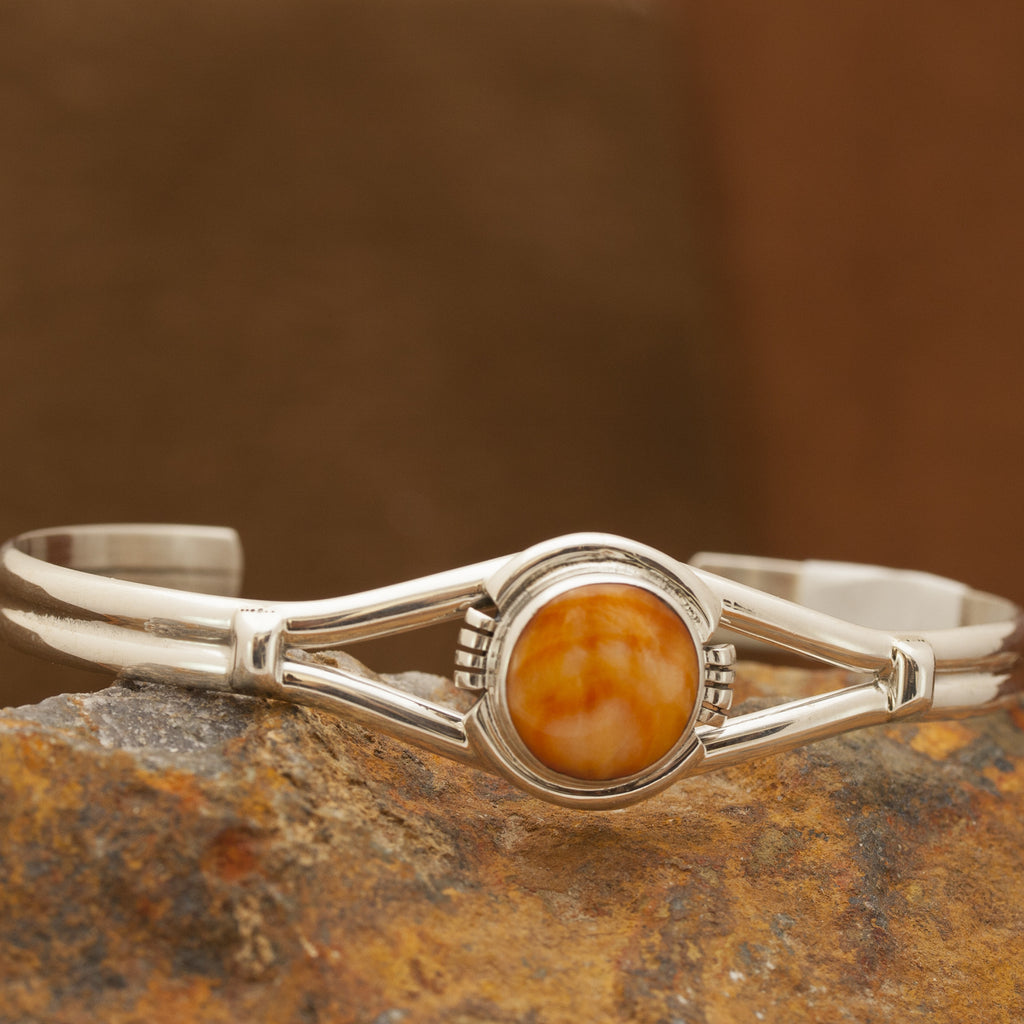 Orange Spiny Oyster Cuff Bracelet