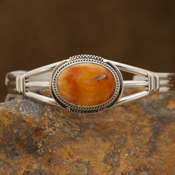 Orange Spiny Oyster Cuff Bracelet