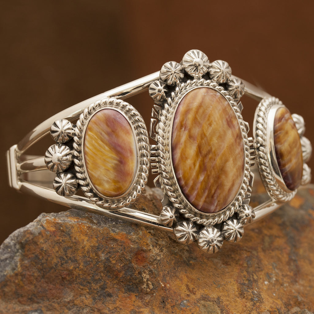 Orange Spiny Oyster Heritage Cuff Bracelet