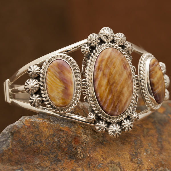 Orange Spiny Oyster Heritage Cuff Bracelet