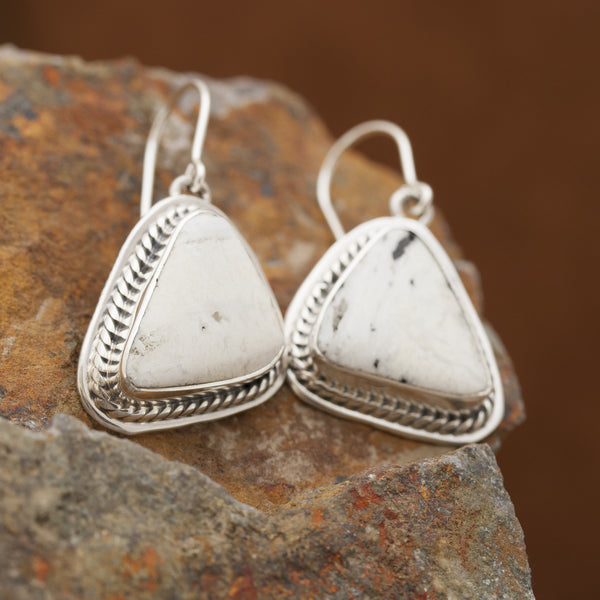 White Buffalo Smoky Earrings