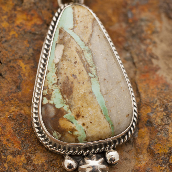 Boulder Turquoise Necklace and Tear Shaped Earrings set