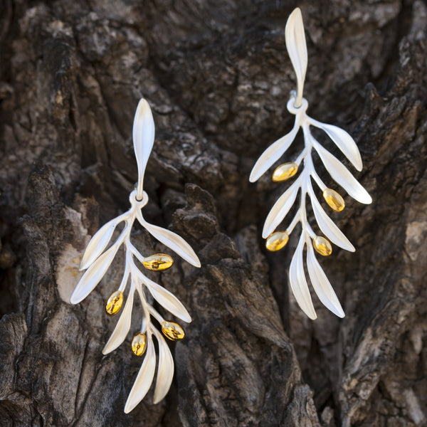 Rebecca Hook Olive Branch Earrings