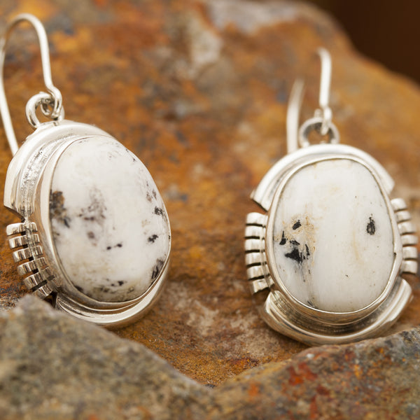 White Buffalo Dogwood Earrings